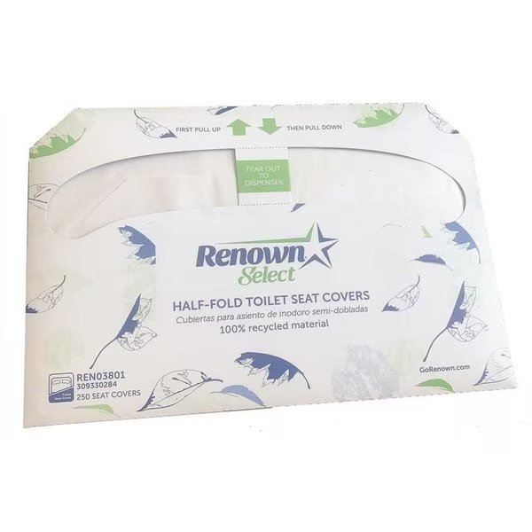 Half-Fold Toilet Seat Paper Cover-Recycled, 20PK, Renown, Mfr#: HFTSC-R